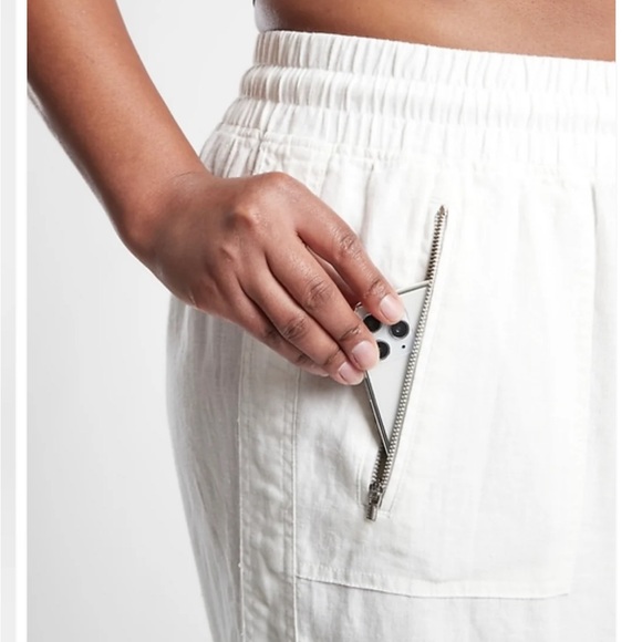 Athleta White Cabo Linen Wide Leg Pants 4P NWOT - Picture 16 of 16